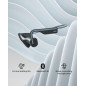 SHOKZ OpenMove Écouteurs Sport Bluetooth à Conduction Osseuse Sans Fil, Résistants à la Transpiration, Gris