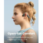 SHOKZ OpenMove Écouteurs Sport Bluetooth à Conduction Osseuse Sans Fil, Résistants à la Transpiration, Gris