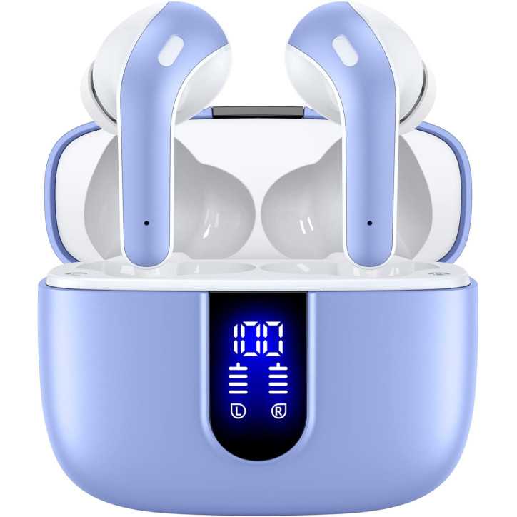 TAGRY Écouteurs Bluetooth Sans Fil 60H LED Affichage Recharge Sans Fil IPX5 Micro TV Smartphone PC Sport TAGRY Écouteurs Bluetooth Sans Fil 60H LED Affichage Recharge Sans Fil IPX5 Micro TV Smartphone PC Sport