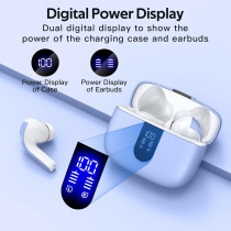 TAGRY Écouteurs Bluetooth Sans Fil 60H IPX5 avec Charge Sans Fil