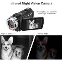 Caméra Caméscope ORDRO HDV-V12 1080P Vision Nocturne HD avec Carte 16Go et 2 Batteries