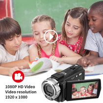 ORDRO HDV-V12 HD 1080P Camcorder with Night Vision & 16GB Memory Card