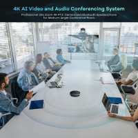 Caméra PTZ 4K TONGVEO 20x Zoom AI pour Réunion à Distance