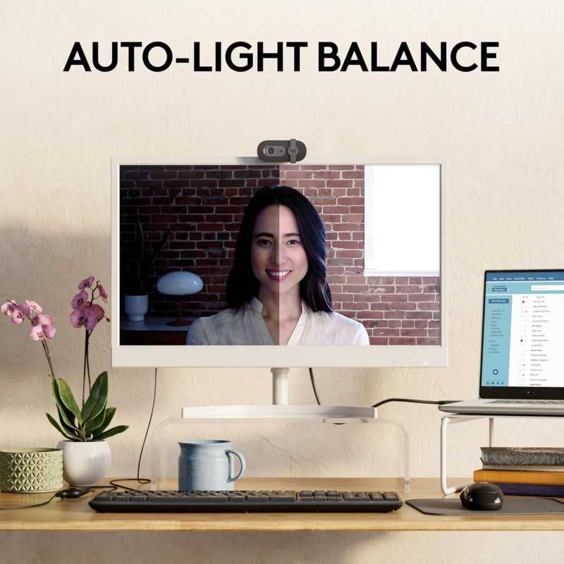 Logitech Brio 101 Full HD Webcam 1080p - Built-in Mic, Works with Zoom & More