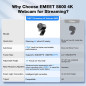 EMEET S600 4K Webcam with Sony Sensor, PDAF, 1080P@60FPS, Dual Mics, Privacy Cover, 73° FOV - Streaming Camera EMEET S600 4K Webcam with Sony Sensor, PDAF, 1080P@60FPS, Dual Mics, Privacy Cover, 73° FOV - Streaming Camera
