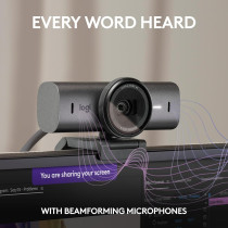 Logitech MX Brio Ultra HD 4K Webcam – 1080p 60 FPS, GameChat Mode