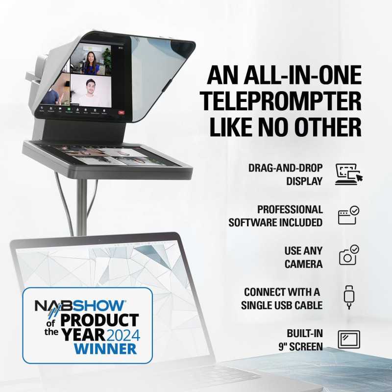 Elgato Prompter: Built-In Screen Teleprompter for YouTube, Zoom & More