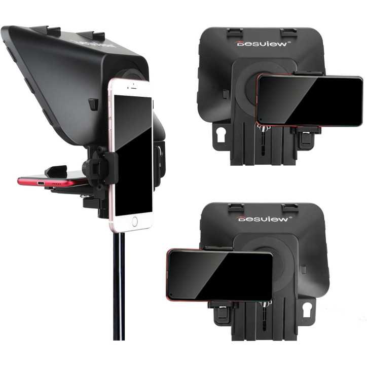 Desview T3 Téléprompteur avec télécommande, compatible iPad/tablette/smartphone jusqu'à 11, miroir 8 large angle Desview T3 Téléprompteur avec télécommande, compatible iPad/tablette/smartphone jusqu'à 11, miroir 8 large angle