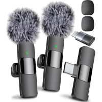 Mini Mic Pro (Latest) - Wireless Lavalier Microphone for iPhone, iPad, Android with USB-C, Crystal Clear Audio