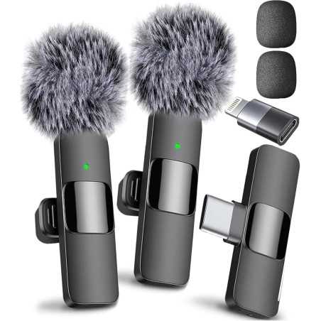 Mini Mic Pro - Microphone sans fil professionnel USB-C pour iPhone, iPad, Android, enregistrement vidéo clair