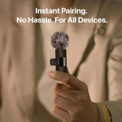 Mini Mic Pro - Wireless Lavalier Mic for iPhone, Android & USB-C Recording