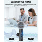 Microphone Lavalier USB-C Sans Fil Rotatif avec Réduction de Bruit pour Android, PC, Vlog, Podcast Microphone Lavalier USB-C Sans Fil Rotatif avec Réduction de Bruit pour Android, PC, Vlog, Podcast