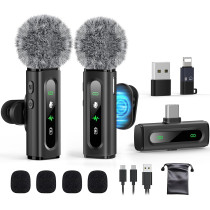 Microphone Lavalier USB-C Sans Fil pour Android & PC