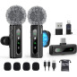 Wireless USB-C Lavalier Microphone for Android/PC – Mini Clip-On Mic with Rotatable Clip & Denoise Recording Wireless USB-C Lavalier Microphone for Android/PC – Mini Clip-On Mic with Rotatable Clip & Denoise Recording