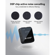 Microphone Sans Fil PQRQP 3-en-1 pour iPhone/Android/Camera