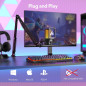 MAONO Gaming USB Microphone DGM20S with Noise Cancellation, Mute, Gain, Monitoring & Boom Arm for Streaming & Podcast