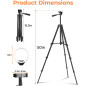 Sensyne 10 LED Ring Light with 50 Tripod & Phone Holder for Live Stream, Makeup, YouTube, TikTok - All Phones Compatible Sensyne 10 LED Ring Light with 50 Tripod & Phone Holder for Live Stream, Makeup, YouTube, TikTok - All Phones Compatible