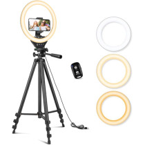 Anneau Lumineux 10'' Sensyne avec trépied extensible 50''