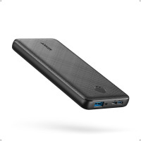 Anker PowerCore 10K 10,000mAh Compact Power Bank with PowerIQ, USB-C Input/Output, High-Speed 5V/3A Charging - Black