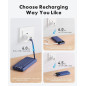 Charmast Chargeur Portable 10000mAh Slim avec Câbles Intégrés, 6 Sorties, Charge Rapide 3A pour Smartphones