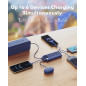 Charmast 10000mAh Portable Charger with Built-in Cables, 6 Outputs, Fast Charging for Samsung, iPhone & More