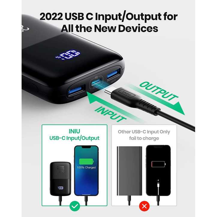 INIU 22.5W 10000mAh Portable Charger with Phone Holder, USB-C Fast Charging Mini Power Bank for iPhone, Samsung, Google, iPad INIU 22.5W 10000mAh Portable Charger with Phone Holder, USB-C Fast Charging Mini Power Bank for iPhone, Samsung, Google, iPad