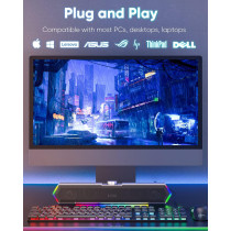 Enceintes LENRUE G11 USB C pour PC, Son Clair & Touches