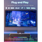 LENRUE G11 Haut-Parleurs PC avec Touch Lights, Son Clair, USB C/USB pour Ordinateur Bureau & Portable