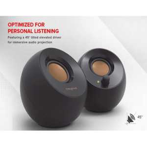 Creative Pebble 2.0 USB Desktop Speakers with Far-Field Drivers - Black