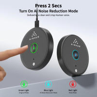 AIRHUG USB Microphone with Mute Button & LED, AI Noise Reduction, Omnidirectional Condenser Mic for PC/Laptop