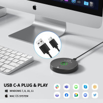 Microphone USB AIRHUG Omnidirectionnel avec Réduction de Bruit