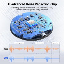 AIRHUG USB Microphone with Mute, LED, AI Noise Reduction – Ideal for Calls & Recording