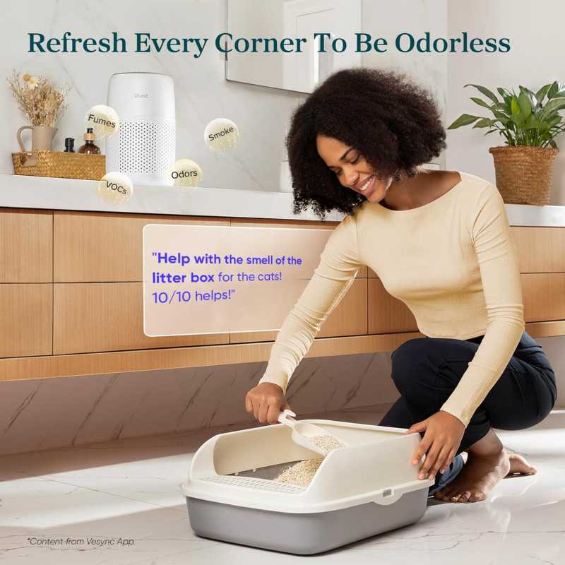 LEVOIT Core Mini-P Air Purifier for Bedroom – Smoke, Allergy, Odor Filter