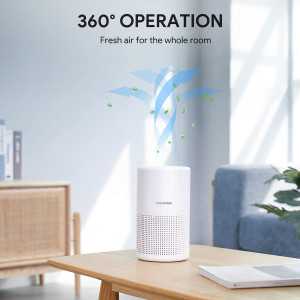 Purificateur d'air FULMINARE H13 True HEPA silencieux avec veilleuse, portable pour chambre et bureau