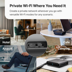 TP-Link TL-WR1502X Wi-Fi 6 Travel Router | Portable, USB-C Powered