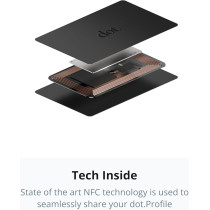 dot. Card - Carte de visite digitale compatible Tap iPhone & Android (Noir)