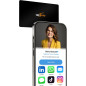 Carte de Visite Digitale NFC & QR, Partage Illimité, Sans Abonnement, Compatible iPhone & Android (Noir)