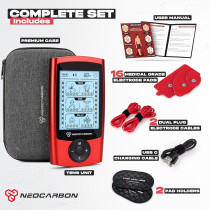 TENS Unit EMS Massager for Shoulder, Neck & Back Pain Relief - Red