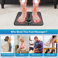 Phixnozar TENS & EMS Foot Massager with LCD Display for Muscle Relief