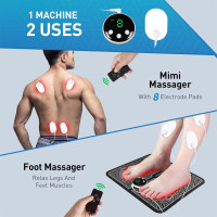 Phixnozar TENS & PMS Electronic Nerve Stimulator EMS Foot Massager with LCD Screen for Muscle Relaxation