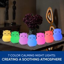 Mindfulness 'Breathing Owl' | 4-7-8 Guided Breath, Light & Noise Aid