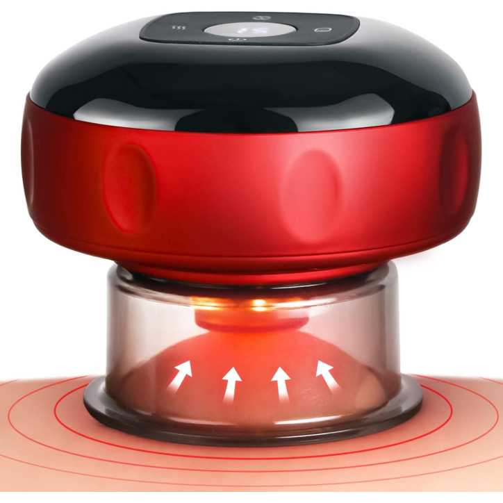 Becommend Kit Thérapie Ventouses 5-en-1 avec Chauffage 20-Niveaux, Lumière Rouge, Anti-Douleur (Rouge) Becommend Kit Thérapie Ventouses 5-en-1 avec Chauffage 20-Niveaux, Lumière Rouge, Anti-Douleur (Rouge)