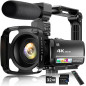 Caméra Vidéo 4K 64MP Vlogging écran tactile 3 Zoom 18X Vision Nuit + Micro Externe, Stabilisateur, Carte 32G & 2 Batteries