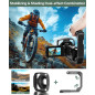 Caméra Vidéo 4K 64MP Vlogging écran tactile 3 Zoom 18X Vision Nuit + Micro Externe, Stabilisateur, Carte 32G & 2 Batteries