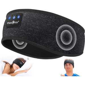MUSICOZY Bluetooth 5.4 Sleep Headphones Headband with HD Stereo Speakers Wireless Earbuds for Travel & Yoga