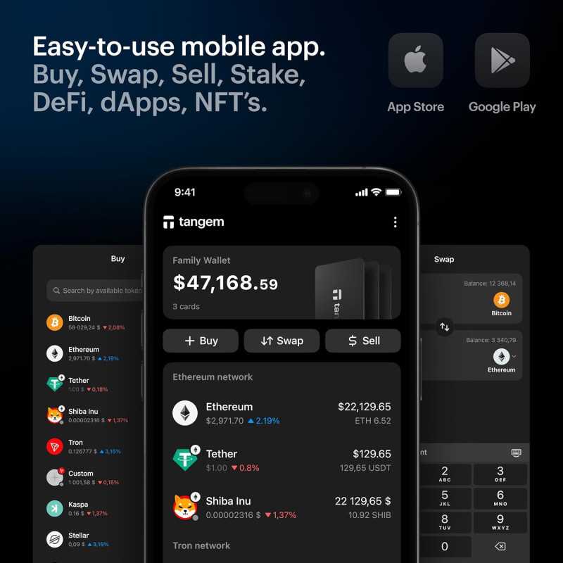 TANGEM Wallet Pack 2 - Portefeuille Crypto Sécurisé 100% Offline