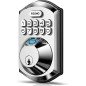 TEEHO TE002 Serrure de Porte à Empreinte Digitale - Sans Clé, Clavier Électronique, Verrou Intelligent Satin Nickel