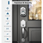 TEEHO TE002 Fingerprint Keyless Electronic Deadbolt Door Lock – Smart Auto Lock, Satin Nickel, Easy Install TEEHO TE002 Fingerprint Keyless Electronic Deadbolt Door Lock – Smart Auto Lock, Satin Nickel, Easy Install