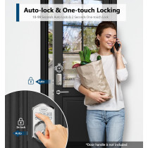 Serrure Biométrique TEEHO TE002 - Entrée Sans Clé Satin Nickel
