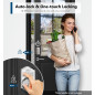 TEEHO TE002 Serrure de Porte à Empreinte Digitale - Sans Clé, Clavier Électronique, Verrou Intelligent Satin Nickel